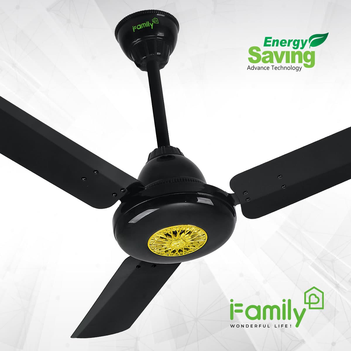 Army AC/DC Ceiling Fan Black