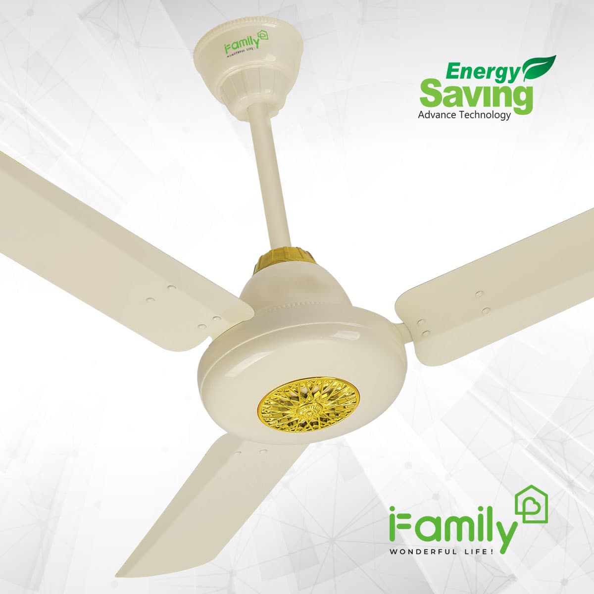 Army AC/DC Ceiling Fan Off White